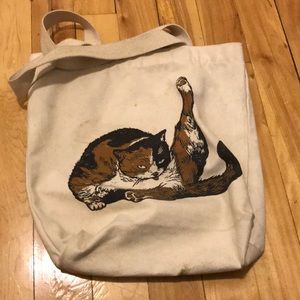 Canvas Cat tote
